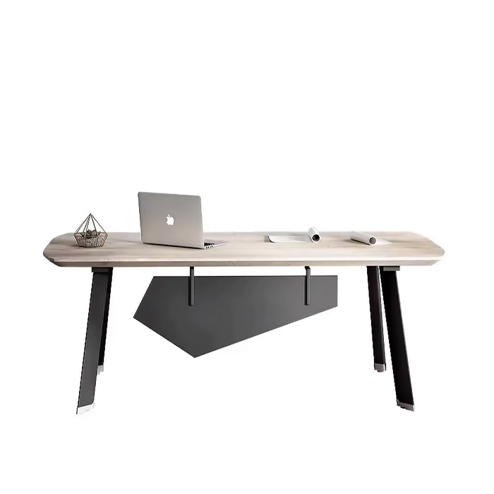 Arcadia Mid-sized High-end Black/Brown Space Saving Home and Professional Office Desk with Privacy Bevel and Cord Management