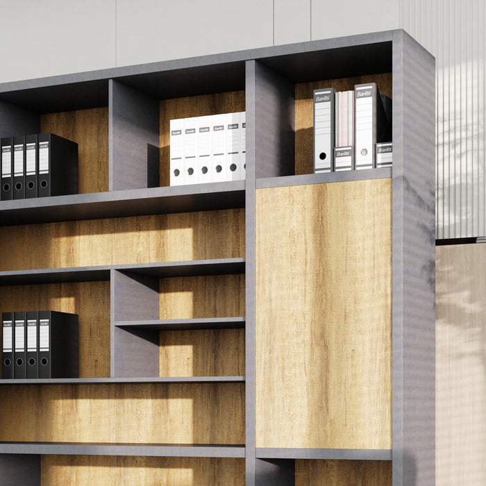 Calvin 118" Library Wall Shelving Unit | AF Essence Tribeca WX-NS2805