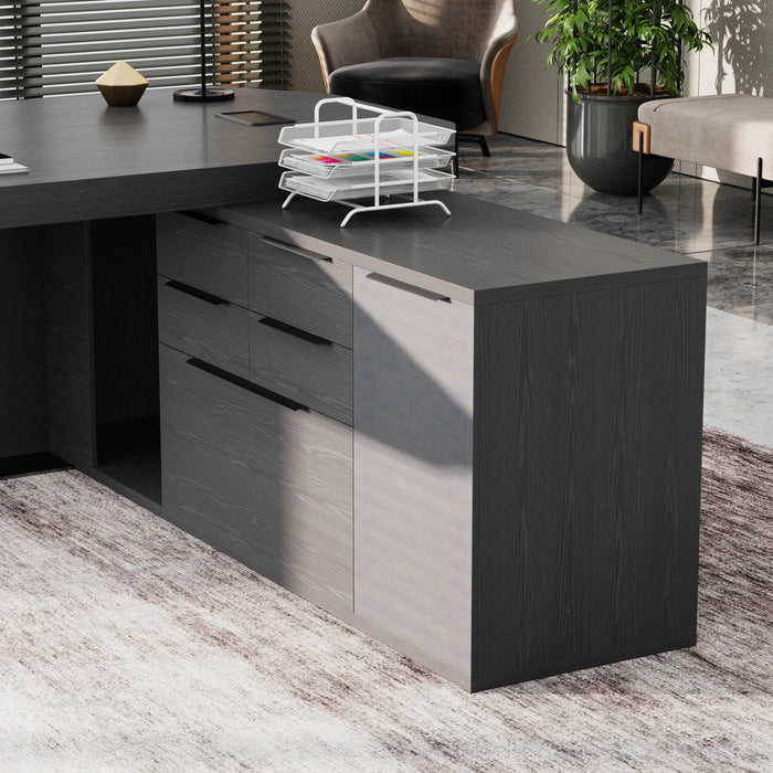 Khloe 95" L-shaped Executive Desk | AF Essence Firewood WX-P3502