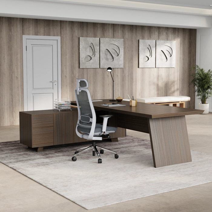 Nepal 95" L-shaped Executive Desk | AF Essence Mooreen WX-E1502