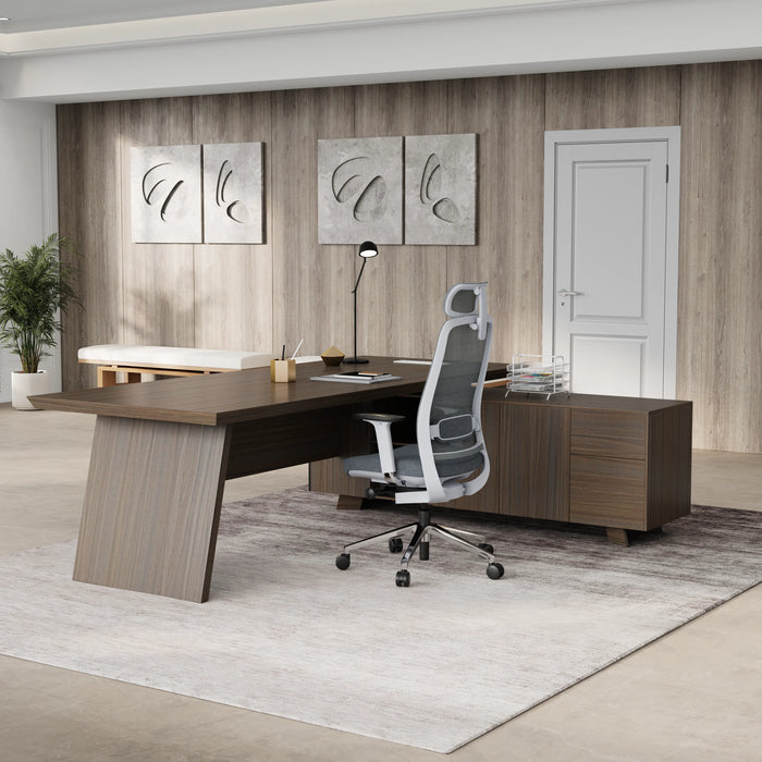 Nepal 95" L-shaped Executive Desk | AF Essence Mooreen WX-E1502