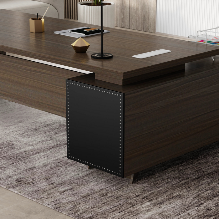 Nepal 95" L-shaped Executive Desk | AF Essence Mooreen WX-E1502