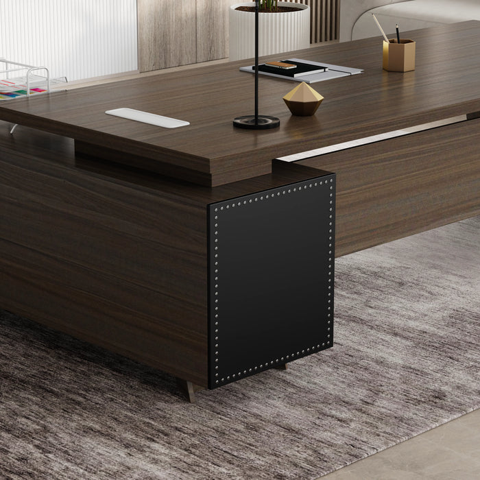 Nepal 95" L-shaped Executive Desk | AF Essence Mooreen WX-E1502