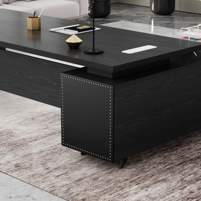 Nepal 95" L-shaped Executive Desk | AF Essence Mooreen WX-E1502