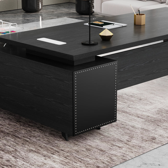 Nepal 95" L-shaped Executive Desk | AF Essence Mooreen WX-E1502