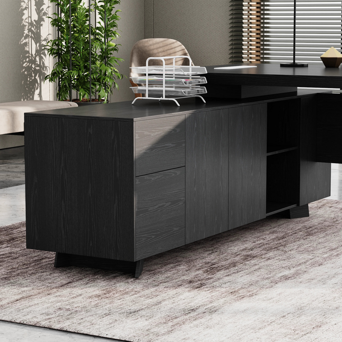 Nepal 95" L-shaped Executive Desk | AF Essence Mooreen WX-E1502