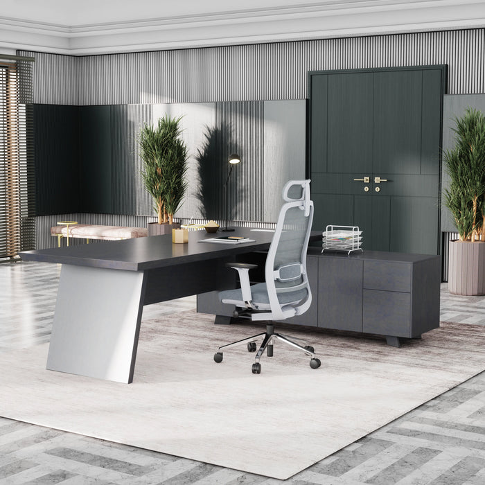 Nepal 95" L-shaped Executive Desk | AF Essence Mooreen WX-E1502