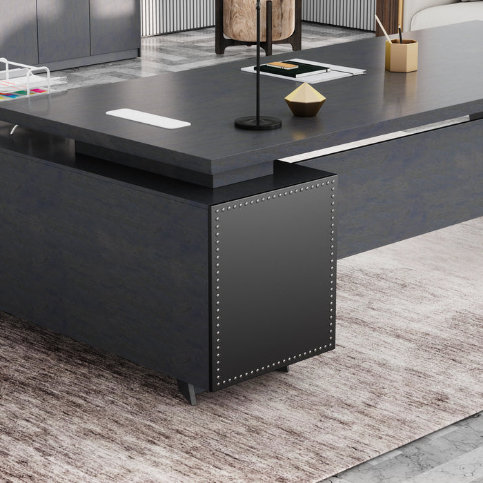 Nepal 95" L-shaped Executive Desk | AF Essence Mooreen WX-E1502