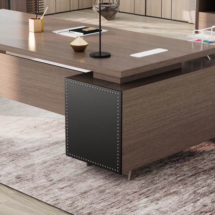 Nepal 95" L-shaped Executive Desk | AF Essence Mooreen WX-E1502