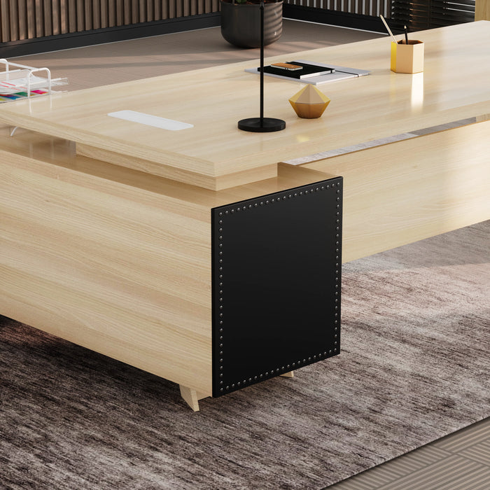 Nepal 95" L-shaped Executive Desk | AF Essence Mooreen WX-E1502