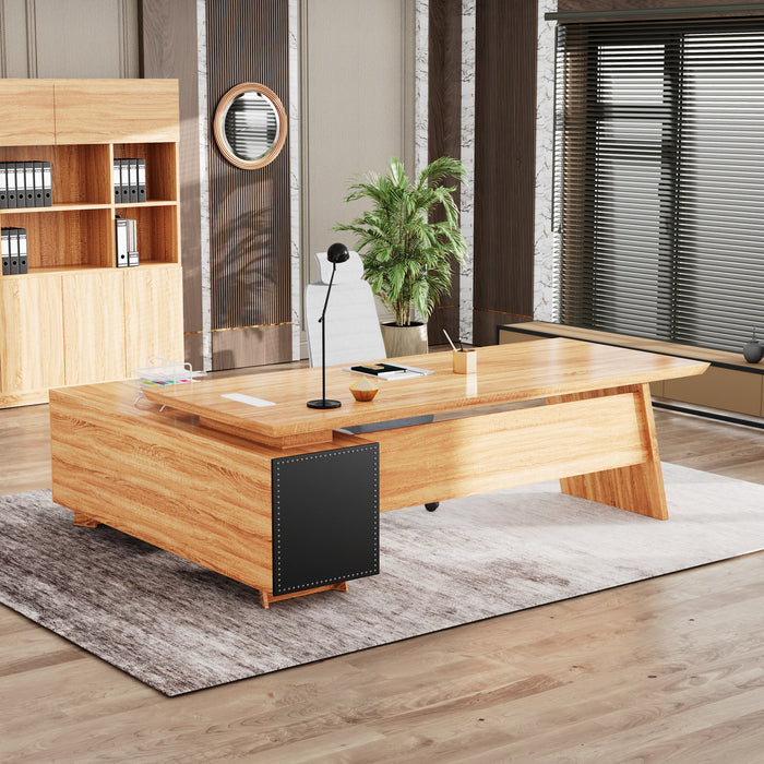 Nepal 95" L-shaped Executive Desk | AF Essence Mooreen WX-E1502