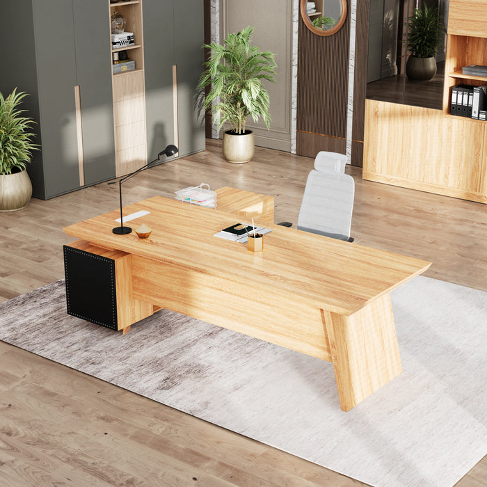 Nepal 95" L-shaped Executive Desk | AF Essence Mooreen WX-E1502