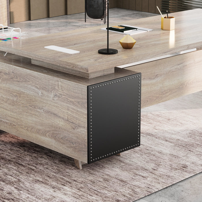 Nepal 95" L-shaped Executive Desk | AF Essence Mooreen WX-E1502