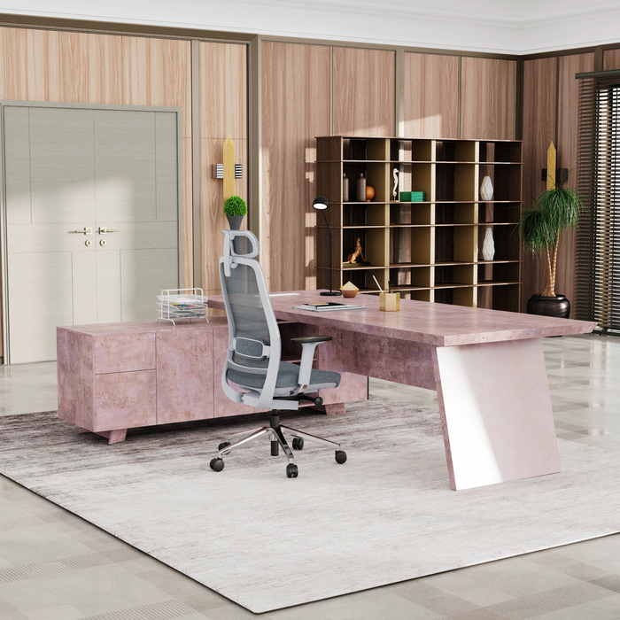 Nepal 95" L-shaped Executive Desk | AF Essence Mooreen WX-E1502