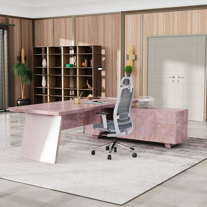 Nepal 95" L-shaped Executive Desk | AF Essence Mooreen WX-E1502