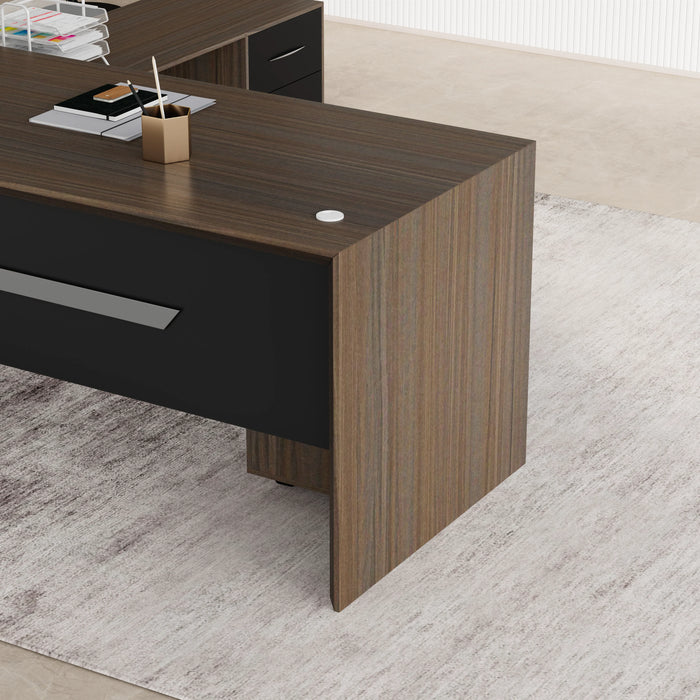 Neptune 63-71" Rectangular Executive Desk with Mobile Return | AF Essence Mooreen WX-E1508