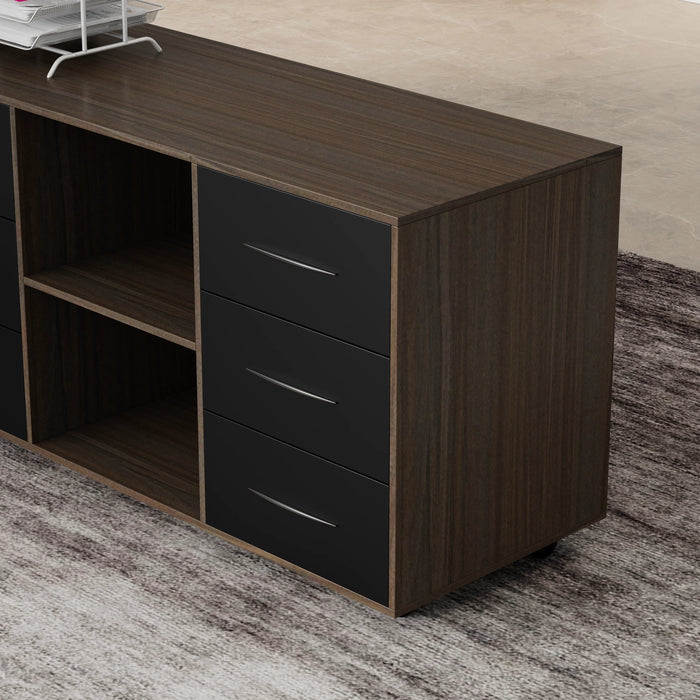 Neptune 63-71" Rectangular Executive Desk with Mobile Return | AF Essence Mooreen WX-E1508