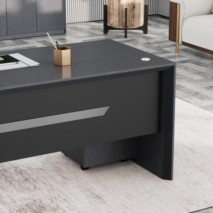 Neptune 63-71" Rectangular Executive Desk with Mobile Return | AF Essence Mooreen WX-E1508