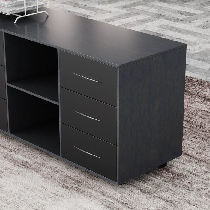 Neptune 63-71" Rectangular Executive Desk with Mobile Return | AF Essence Mooreen WX-E1508