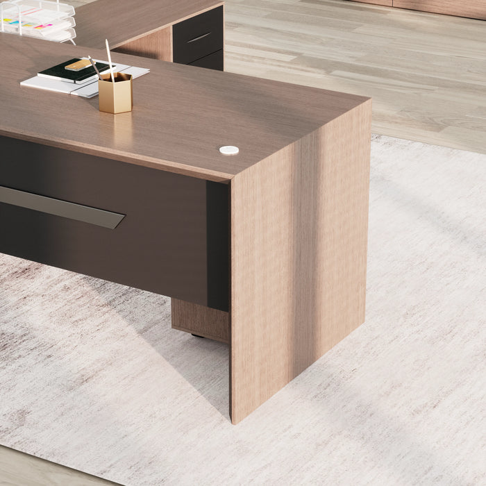 Neptune 63-71" Rectangular Executive Desk with Mobile Return | AF Essence Mooreen WX-E1508