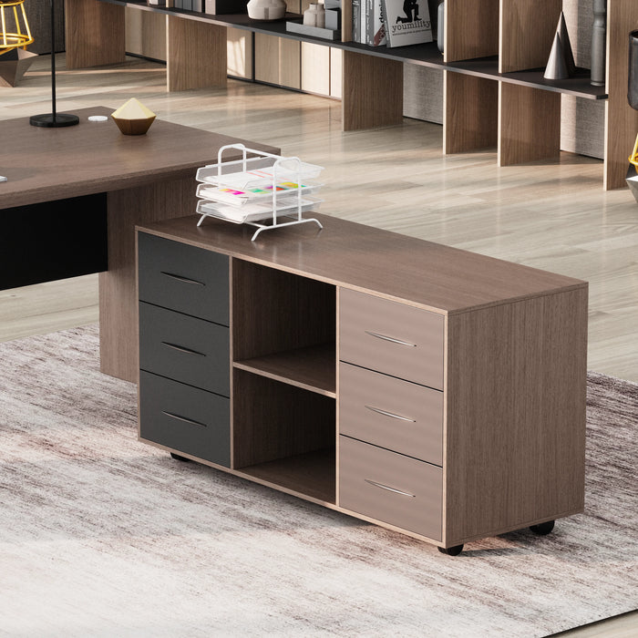 Neptune 63-71" Rectangular Executive Desk with Mobile Return | AF Essence Mooreen WX-E1508