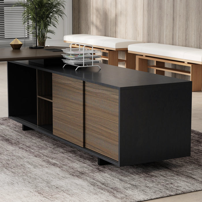 Nikolai 87" L-shaped Executive Desk | AF Essence Tribeca WX-N2805