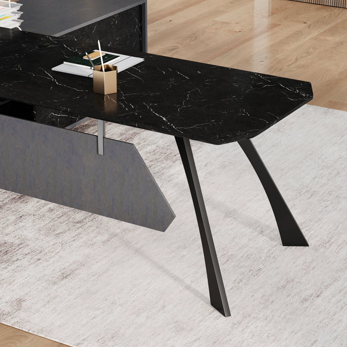 Nikolai 87" L-shaped Executive Desk | AF Essence Tribeca WX-N2805