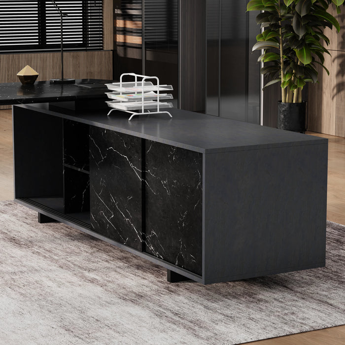 Nikolai 87" L-shaped Executive Desk | AF Essence Tribeca WX-N2805