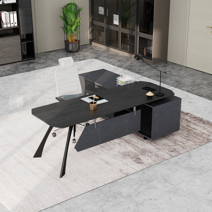 Nikolai 87" L-shaped Executive Desk | AF Essence Tribeca WX-N2805