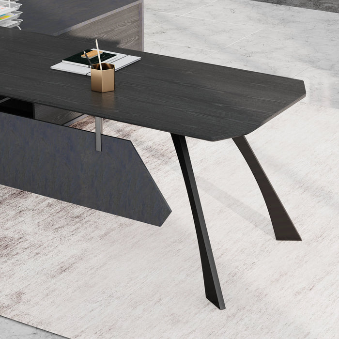 Nikolai 87" L-shaped Executive Desk | AF Essence Tribeca WX-N2805