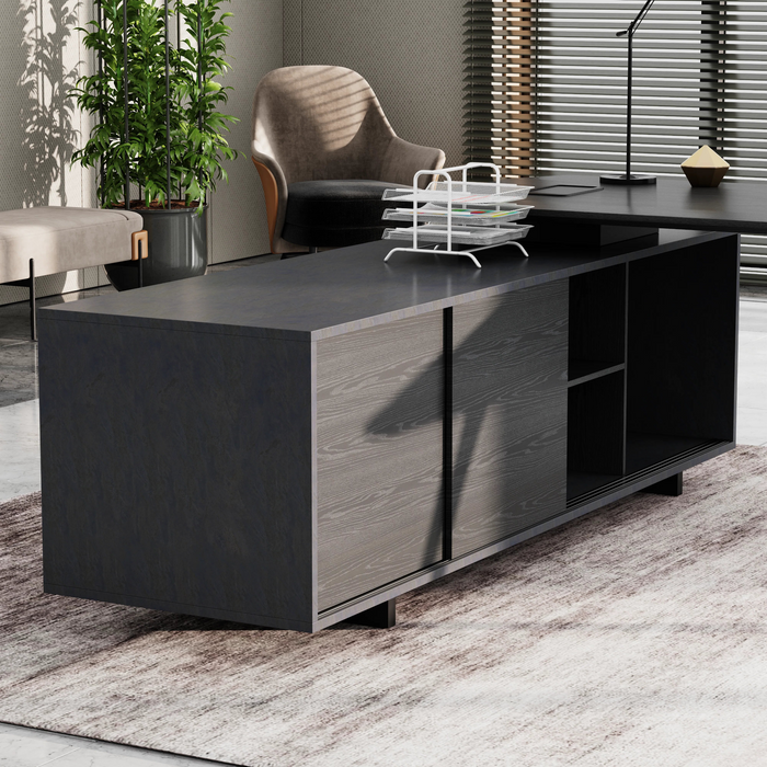 Nikolai 87" L-shaped Executive Desk | AF Essence Tribeca WX-N2805