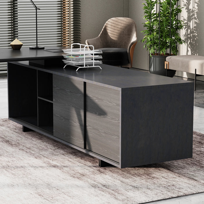 Nikolai 87" L-shaped Executive Desk | AF Essence Tribeca WX-N2805