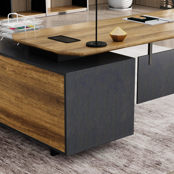 Nikolai 87" L-shaped Executive Desk | AF Essence Tribeca WX-N2805