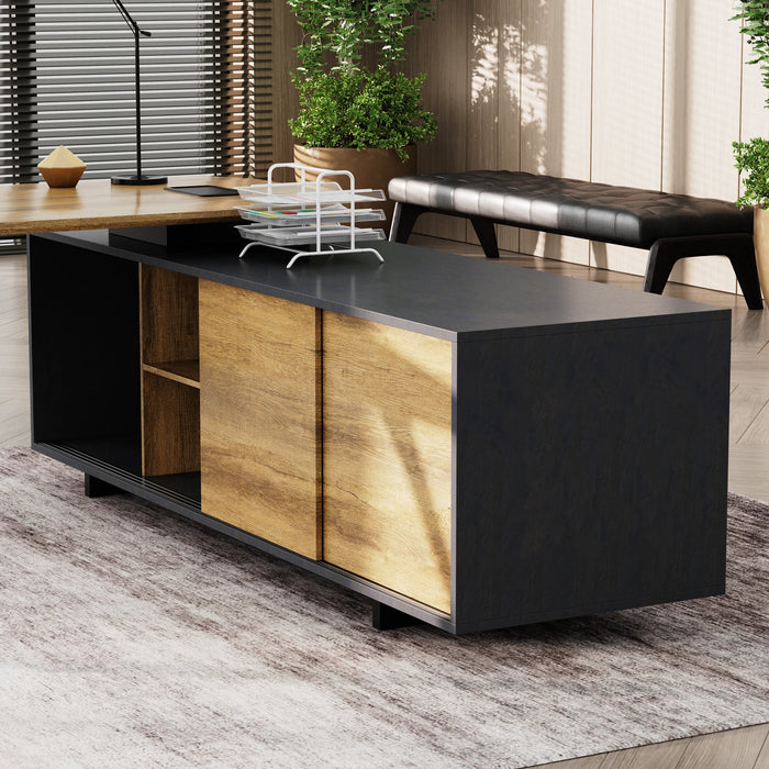 Nikolai 87" L-shaped Executive Desk | AF Essence Tribeca WX-N2805