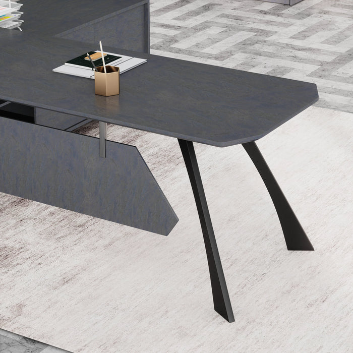 Nikolai 87" L-shaped Executive Desk | AF Essence Tribeca WX-N2805