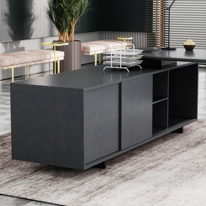 Nikolai 87" L-shaped Executive Desk | AF Essence Tribeca WX-N2805