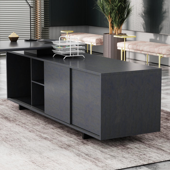 Nikolai 87" L-shaped Executive Desk | AF Essence Tribeca WX-N2805