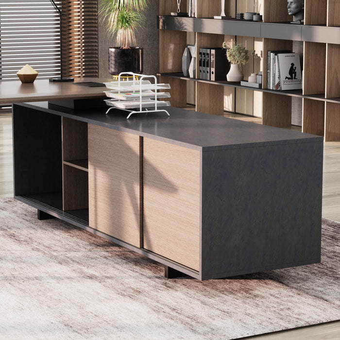 Nikolai 87" L-shaped Executive Desk | AF Essence Tribeca WX-N2805