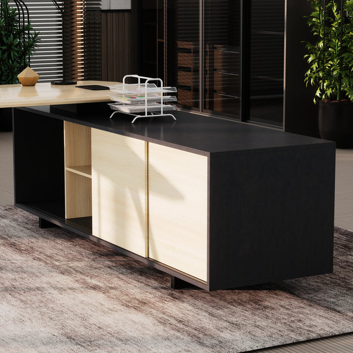 Nikolai 87" L-shaped Executive Desk | AF Essence Tribeca WX-N2805