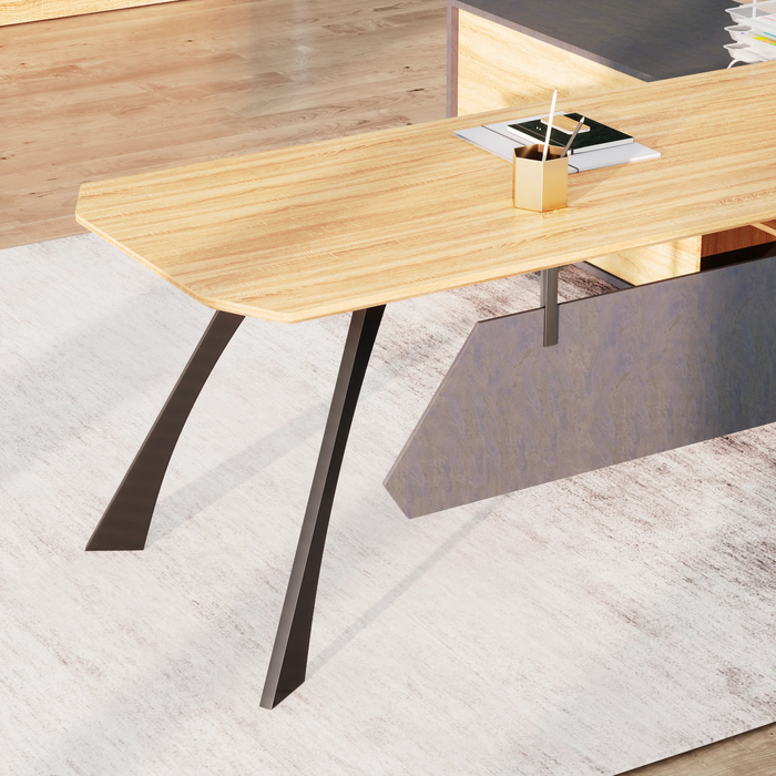 Nikolai 87" L-shaped Executive Desk | AF Essence Tribeca WX-N2805