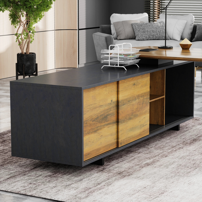 Nikolai 87" L-shaped Executive Desk | AF Essence Tribeca WX-N2805