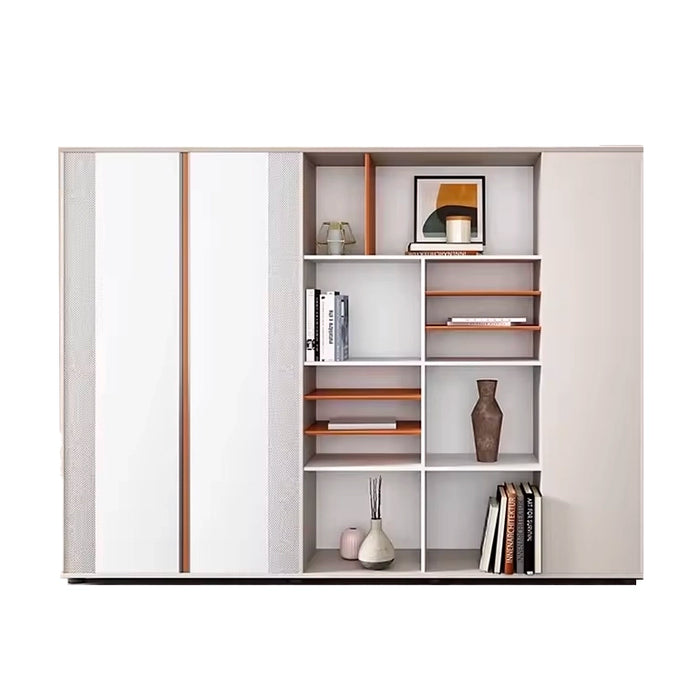 North 87" Beige Library Wall Shelving Unit | AF Legend Aphrodite LY-YY-30