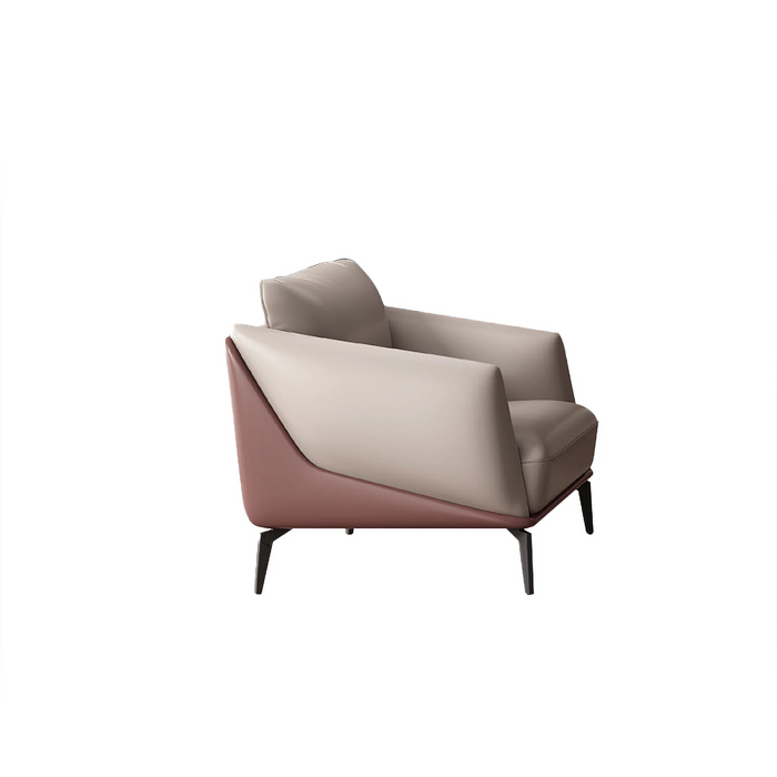 Arcadia Latte High-end Red Wine Frame with Brown Upholstery Commercial and Residential Lounge and Waiting Room Chair Sofa Seating for Front Desks and Lobbies