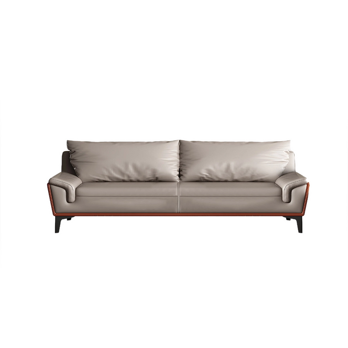 Arcadia Silver White High-end Orange Frame with White Upholstery Commercial and Residential Lounge and Waiting Room Chair Sofa Seating for Front Desks and Lobbies