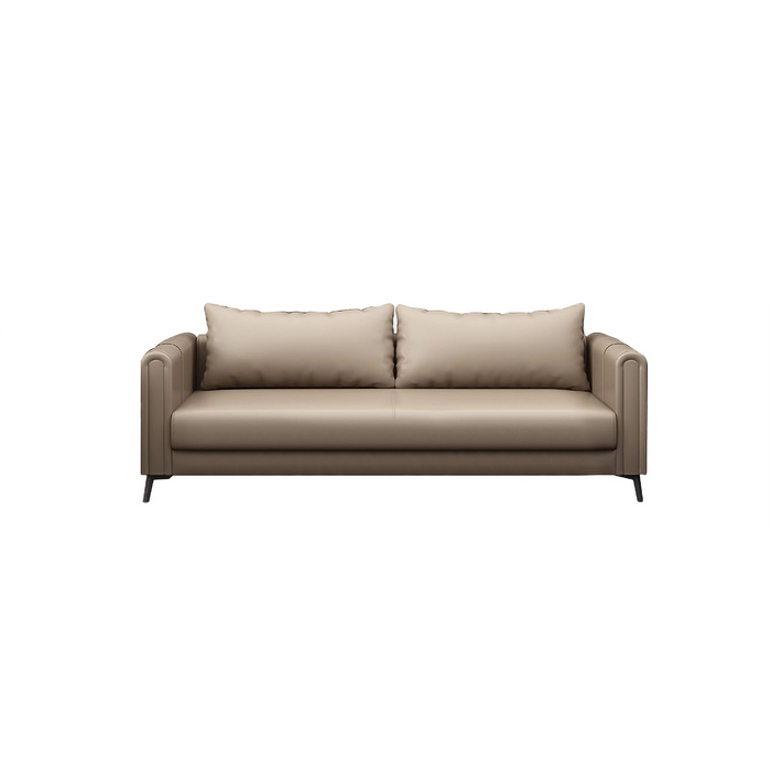 Arcadia Almond Modern Brown Upholstery Commercial and Residential Lounge and Waiting Room Chair Sofa Seating for Front Desks and Lobbies