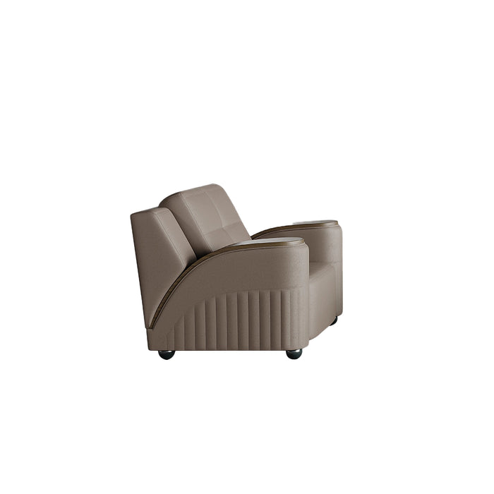 Arcadia Terracotta Modern Brown Upholstery Commercial and Residential Lounge and Waiting Room Chair Sofa Seating for Front Desks and Lobbies