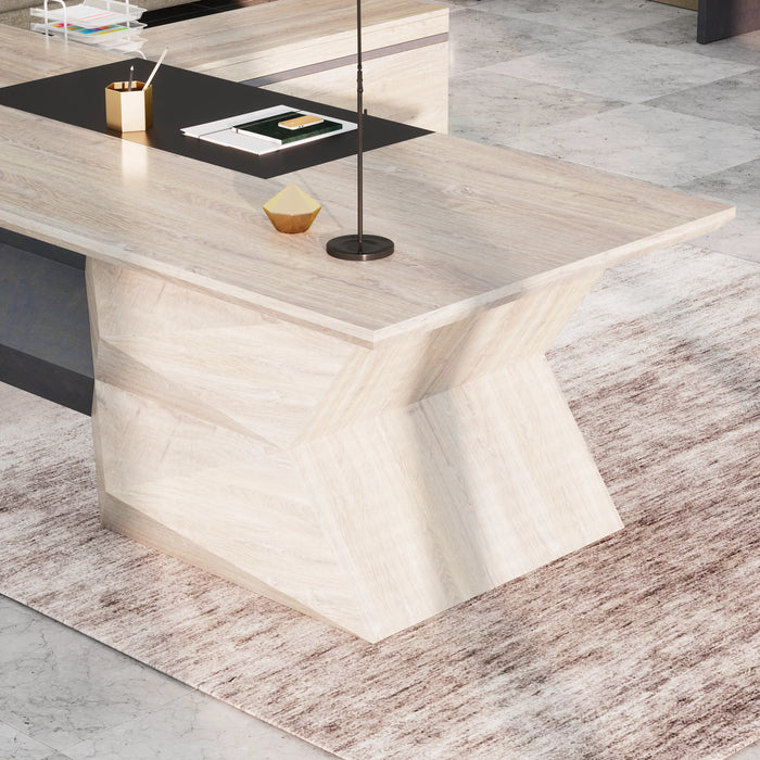 Pariah 110-126" L-shaped Executive Desk | AF Essence Firewood WX-P3501