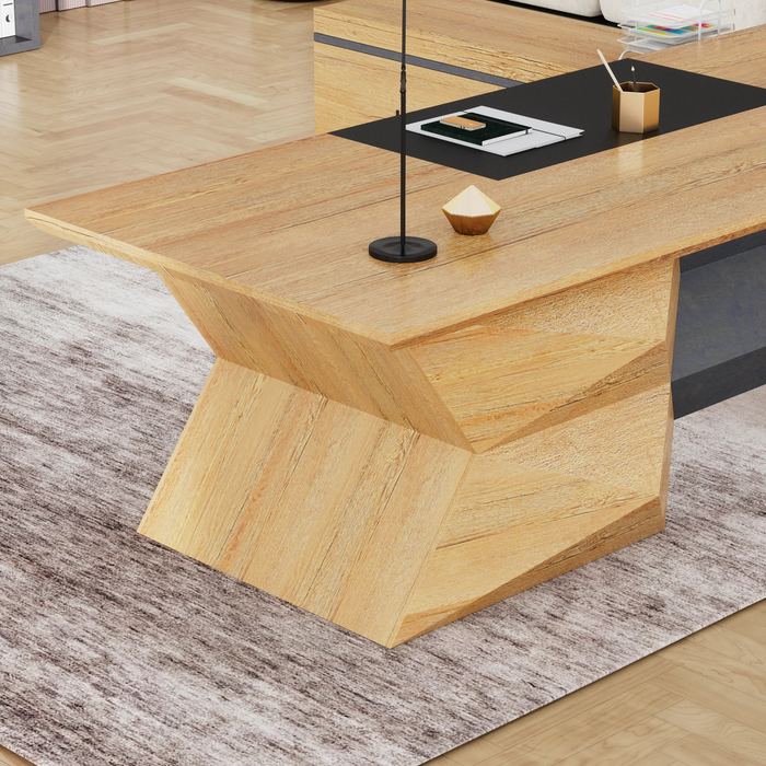 Pariah 110-126" L-shaped Executive Desk | AF Essence Firewood WX-P3501