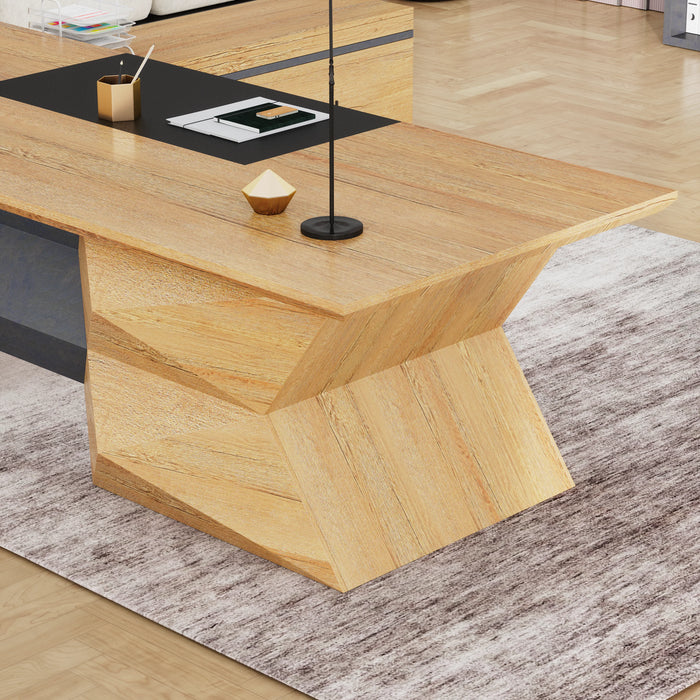 Pariah 110-126" L-shaped Executive Desk | AF Essence Firewood WX-P3501