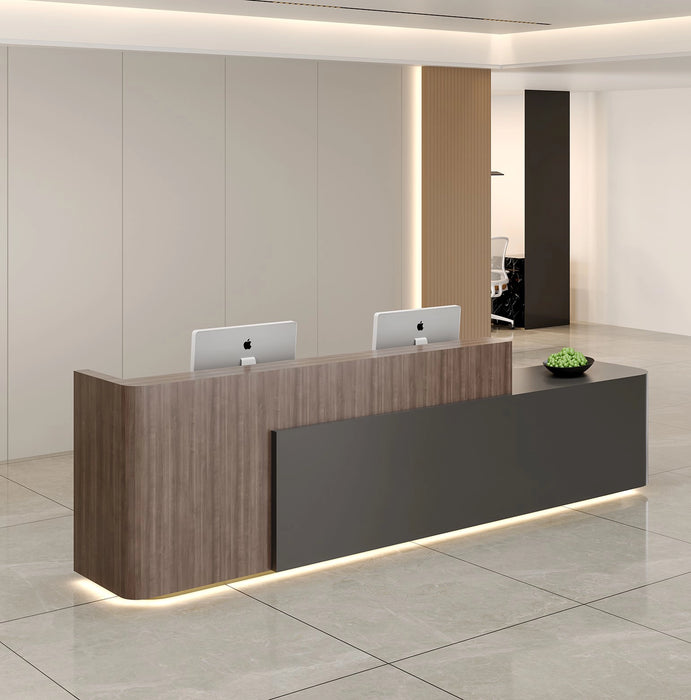 Regina 63- 158" Rectangular Receptionist Desk with Gloss Finishing | AF JY-RT-07